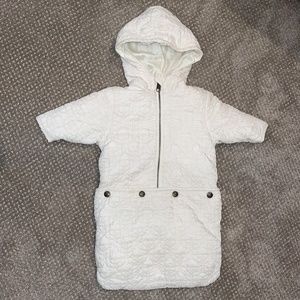 UGG Quilted Baby Bunting Snowsuit Y2K Snap Off Jacket One Size Hood Boy Girl